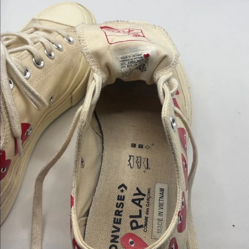 Converse CT All Star 70 Ox Comme des Garcons PLAY Multi-Heart White SZ M7/W9 - Picture 9 of 12